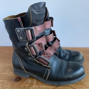 Fly London Combat Boots 7.5 Black